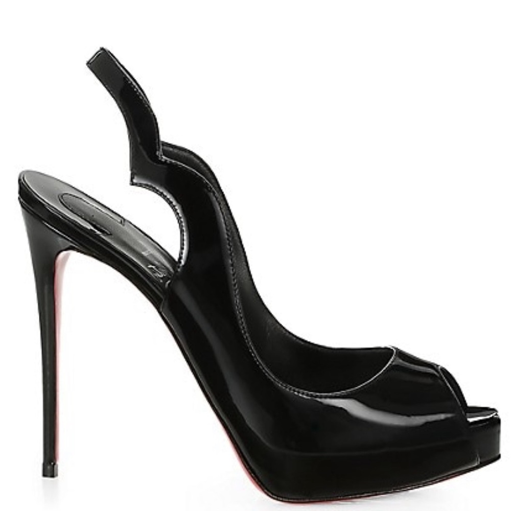 Christian Louboutin Hot Chic 120 Patent Leather Slingback Pumps